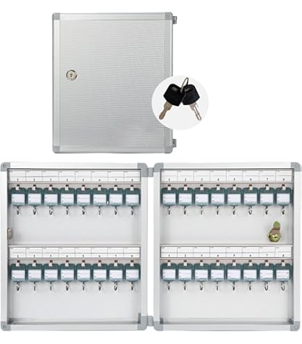 Amazon.co.jp: ライオン事務器 キーボックス 壁掛 No.80KB 2面 80個掛